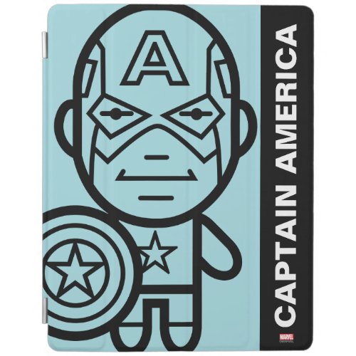 Captain America Stylized Line Art iPad Smart Cover