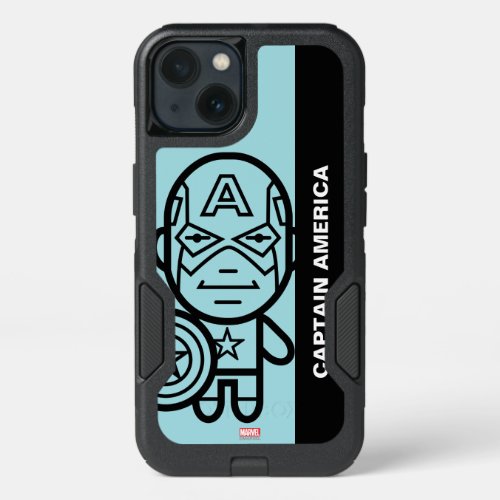 Captain America Stylized Line Art iPhone 13 Case