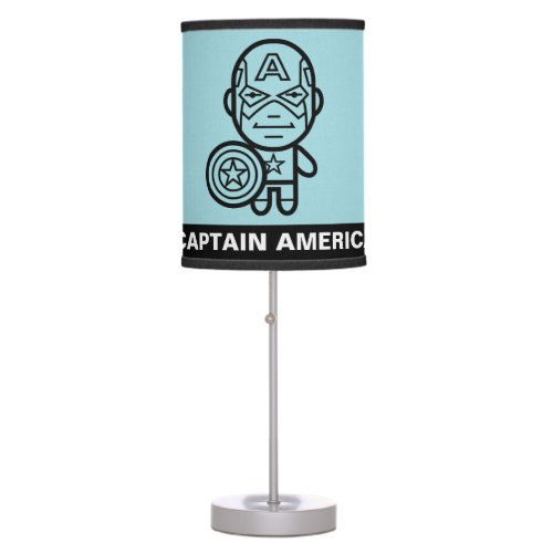 Captain America Stylized Line Art Table Lamp