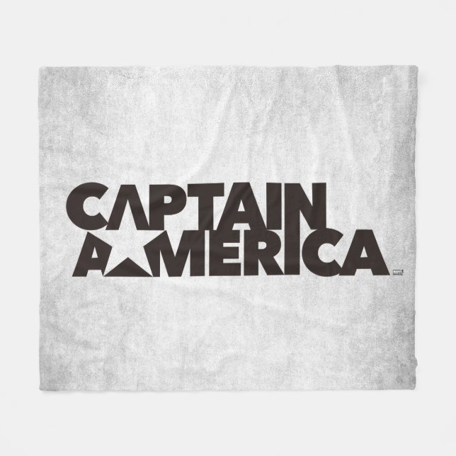 Captain America Stylized Star Name Graphic Fleece Blanket (Front (Horizontal))