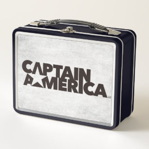 Captain America Stylized Star Name Graphic Metal Lunch Box