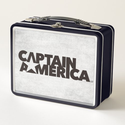 Captain America Stylized Star Name Graphic Metal Lunch Box