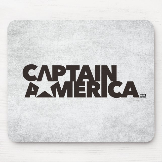 Captain America Stylized Star Name Graphic Mouse Pad (Front)