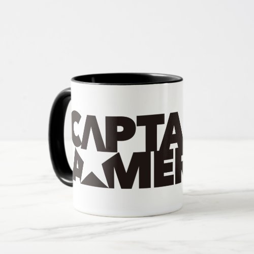 Captain America Stylized Star Name Graphic Mug