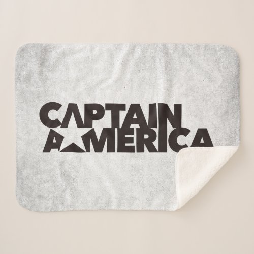 Captain America Stylized Star Name Graphic Sherpa Blanket