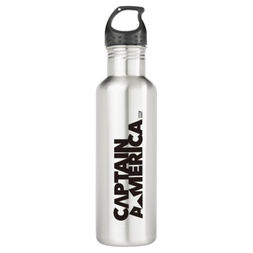 Captain America Stylized Star Name Graphic Stainless Steel Water Bottle
