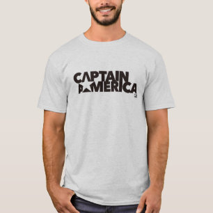 Captain America Stylized Star Name Graphic T-Shirt