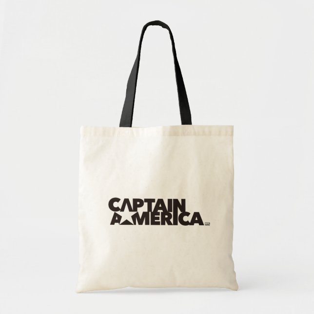 Captain America Stylized Star Name Graphic Tote Bag (Front)