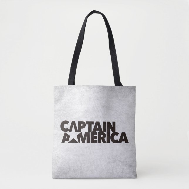 Captain America Stylized Star Name Graphic Tote Bag (Front)