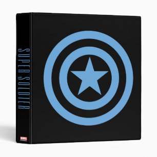 Captain America Super Soldier Logo 3 Ring Binder