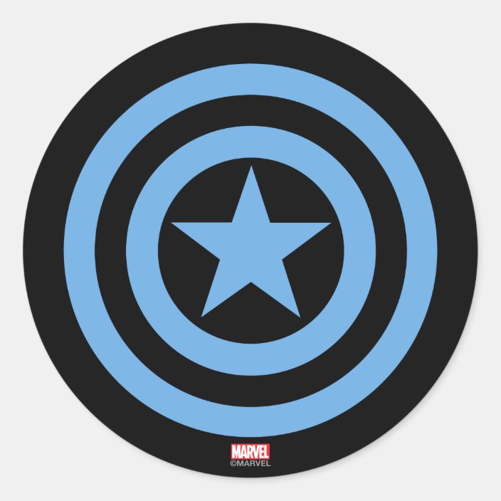 Captain America Super Soldier Logo Classic Round Sticker | Zazzle.com