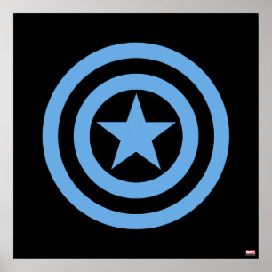 Captain America Super Soldier Logo Poster