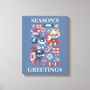 Captain America & Thor Holiday Gift Graphic Canvas Print