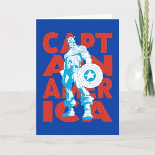 Captain America Typography Character Art Card