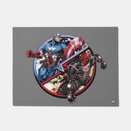 Captain America Versus Red Skull Doormat