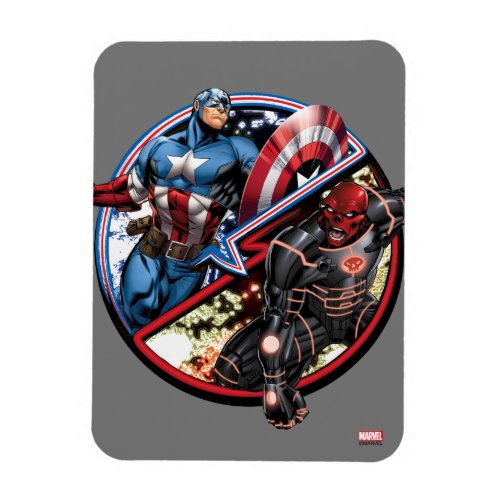 Captain America Versus Red Skull Magnet
