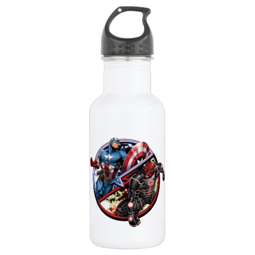 Captain America Versus Red Skull Stainless Steel Water Bottle