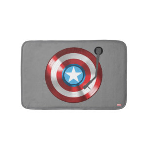 Captain America Vinyl Record Player Bathroom Mat