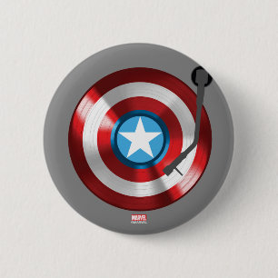 Captain America Vinyl Record Player Button