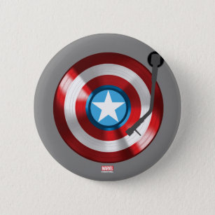 Captain America Icon Buttons & Pins - No Minimum Quantity | Zazzle