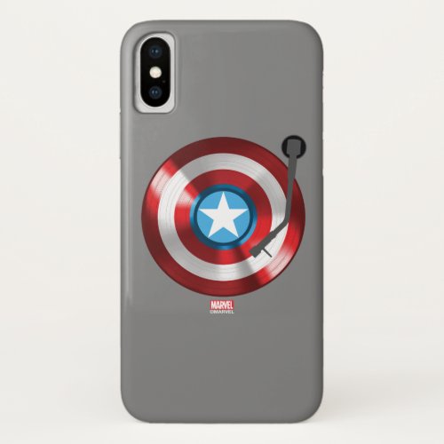 Captain America Vinyl Record Player iPhone X Case