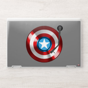 Captain America Vinyl Record Player HP Laptop Skin