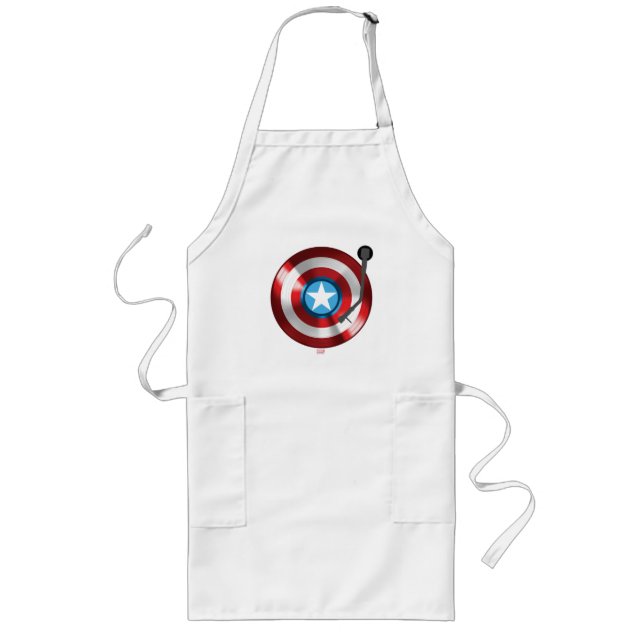 Captain America Vinyl Record Player Long Apron (Front)