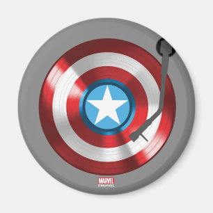 Captain America Vinyl Record Player Magnet