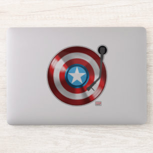 Captain America Vinyl Record Player Sticker