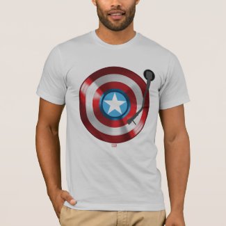 Captain America Vinyl Record Player T-Shirt
