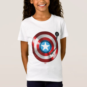 Captain America Vinyl Record Player T-Shirt