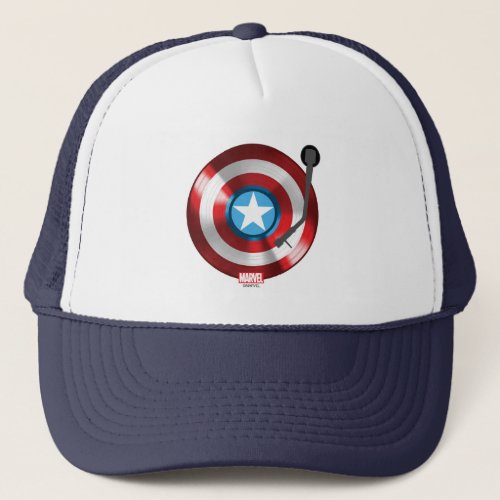 Captain America Vinyl Record Player Trucker Hat