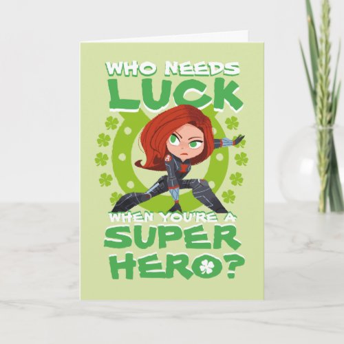 Captain America Who Needs Luck Card