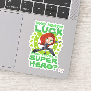 Captain America "Who Needs Luck" Sticker