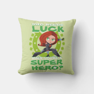 Captain America "Who Needs Luck" Throw Pillow