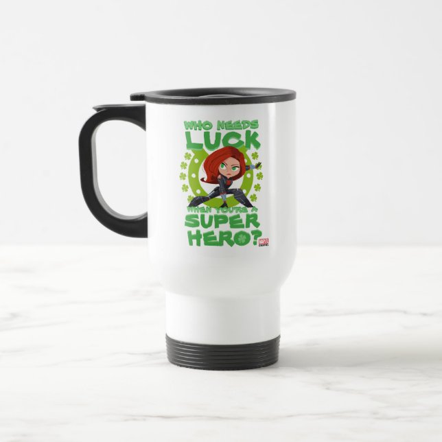 Captain America "Who Needs Luck" Travel Mug (Left)