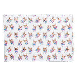 Captain Americorgi pattern Pillow Case