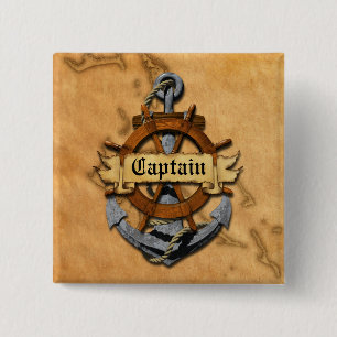 Captain Anchor And Wheel Button