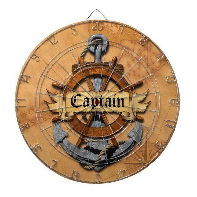 Captain Anchor And Wheel Dartboard (Front)