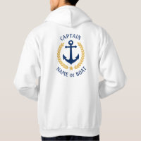 Captain Anchor Boat Name Gold Laurel Two Sided