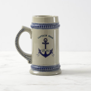 Captain Anchor Custom Nautical Beer Stein