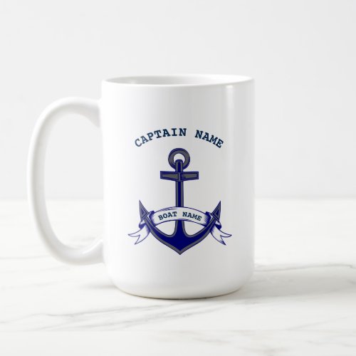 Captain Anchor Custom Nautical Coffee Mug