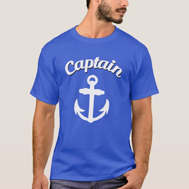 Captain Anchor Funny Men's T-Shirt (Front)