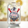 Captain Anchor Nautical Oars Personalized Name Can Glass