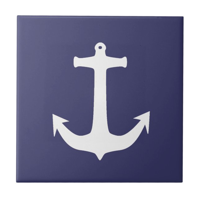 Captain Anchor Sea Ocean Sailing Ceramic Tile (Front)
