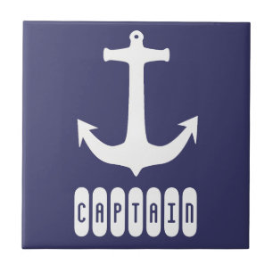 Captain Anchor Sea Ocean Sailing Ceramic Tile