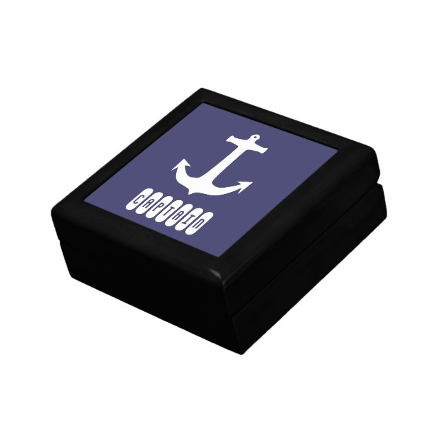 Captain Anchor Sea Ocean Sailing Gift Box (Side)