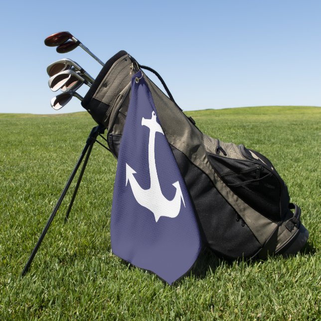 Captain Anchor Sea Ocean Sailing Golf Towel (Green)