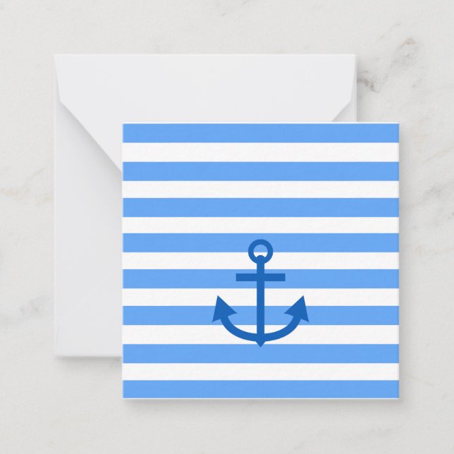 Captain, Anchor & Stripes  Note Card (Front)