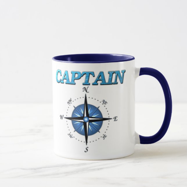 Captain And Compass Rose Mug (Right)